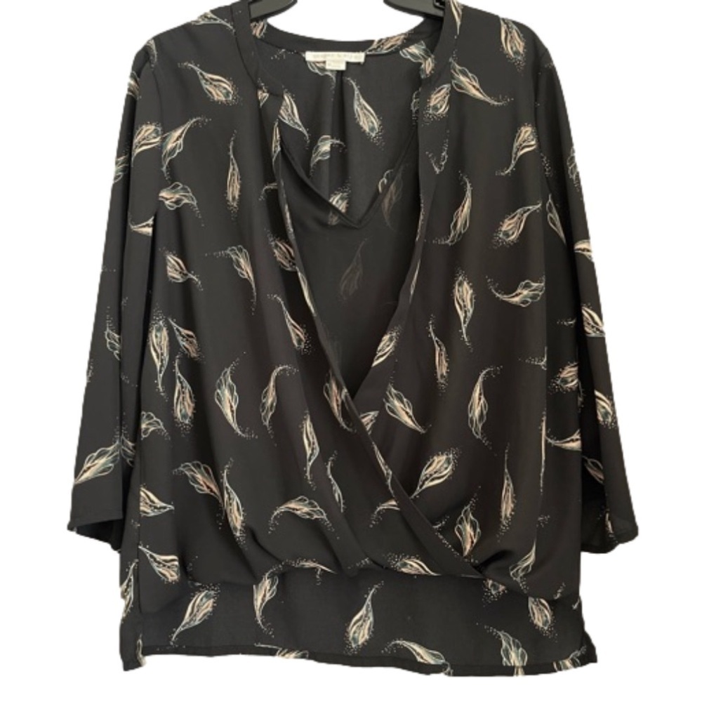 Cooper & Ella Blouse Top Size M black